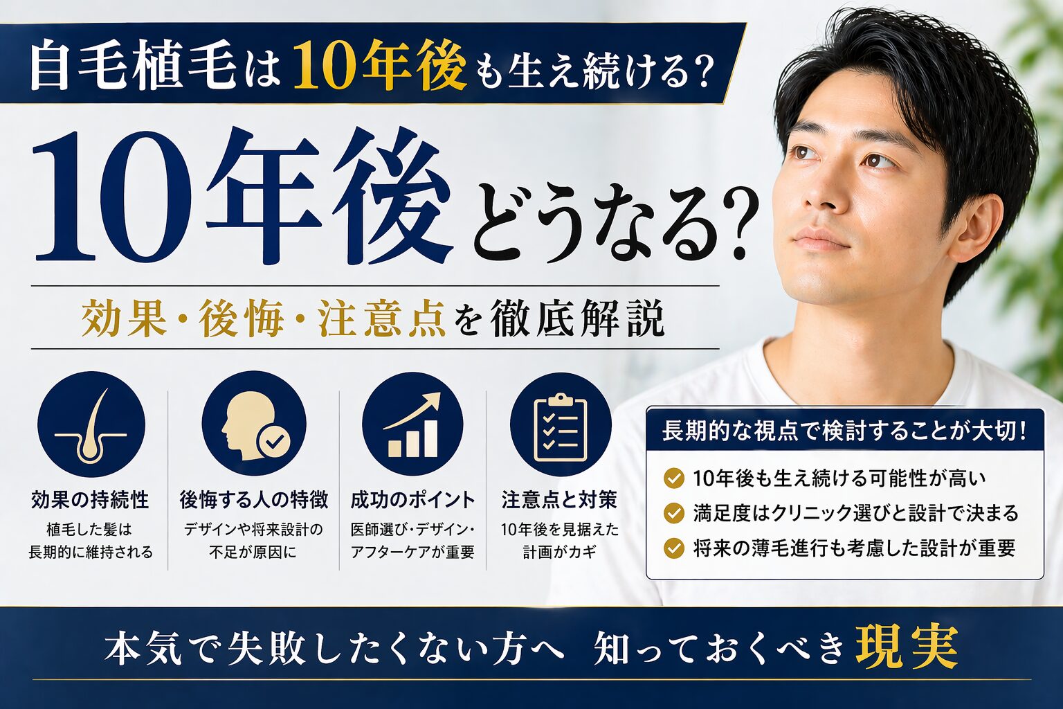 自毛植毛　10年後　経過
